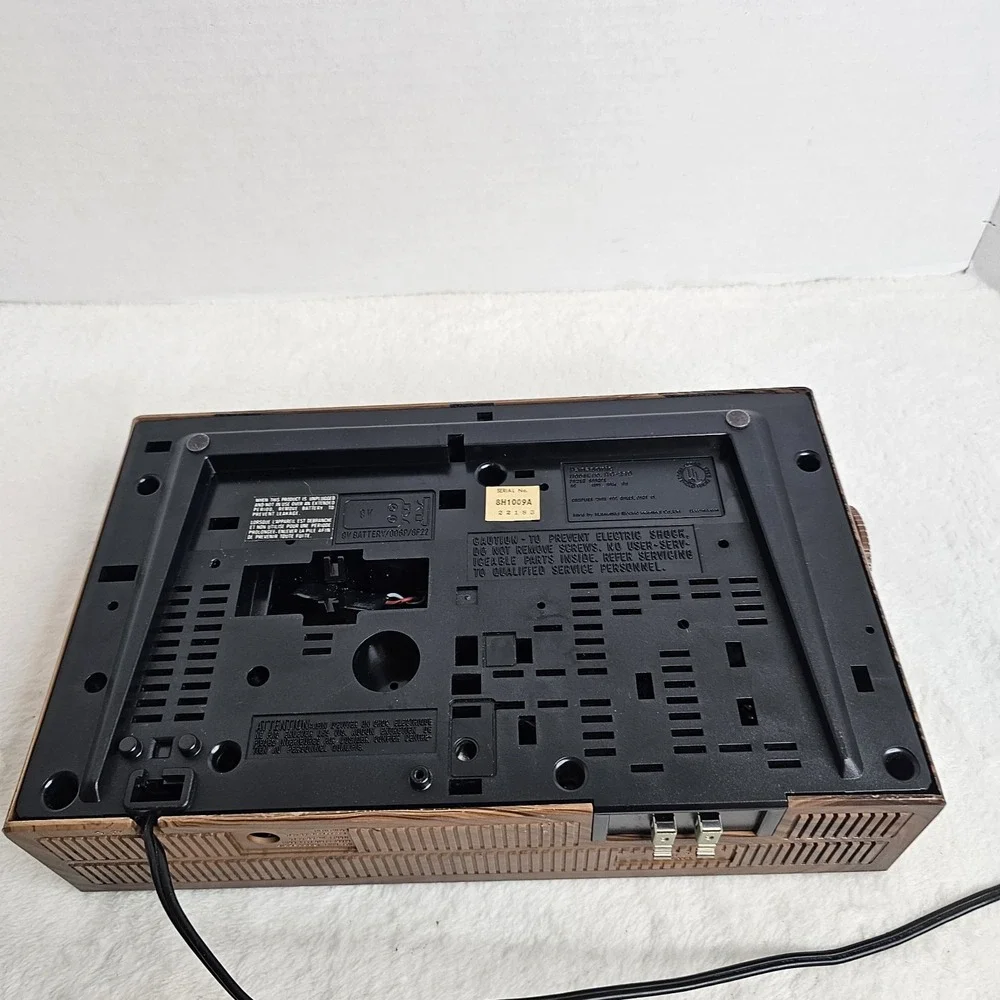 🖤Panasonic RC-210 Digital Alarm Clock Faux Wood Vintage Tested!